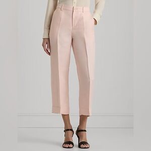Lauren Ralph Lauren Linen-Blend-Twill Cropped Pant